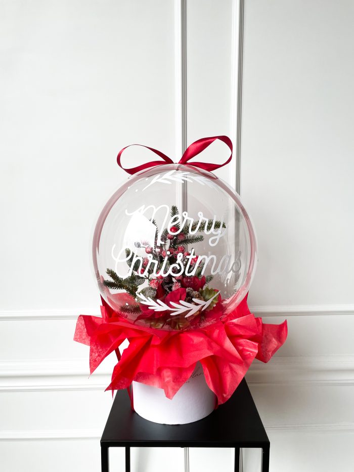 kerst - kerst cadeau - flower balloon - bubble balloon - stuffed balloon - bloem ballon