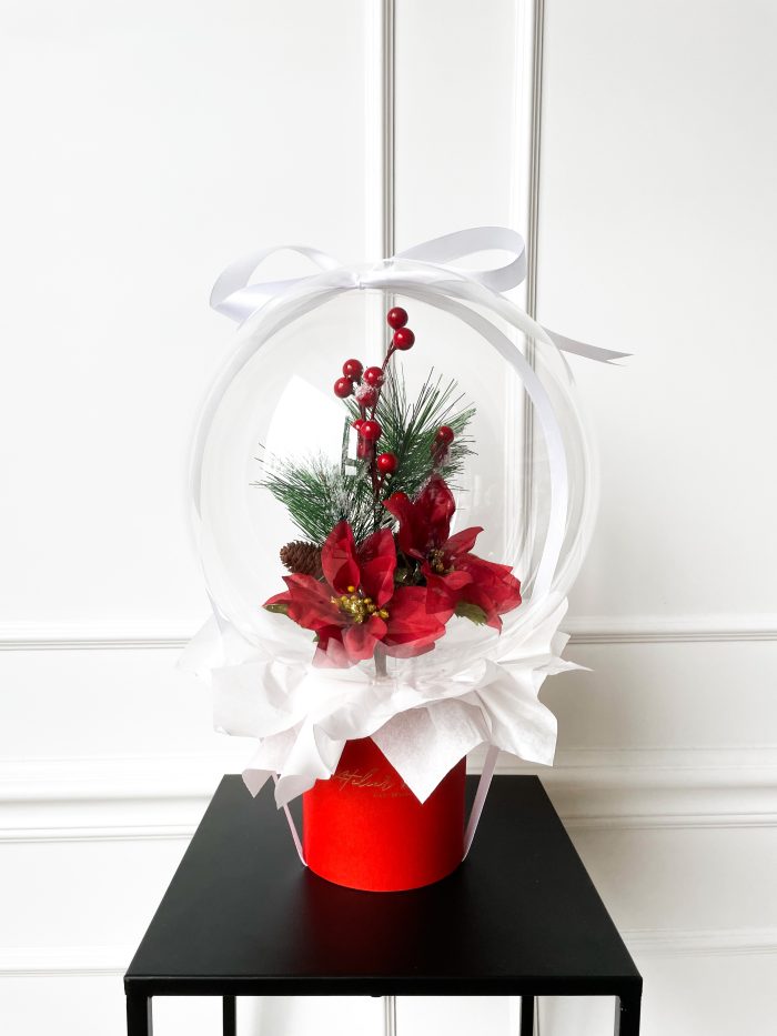 kerst - kerst cadeau - flower balloon - bubble balloon - stuffed balloon - bloem ballon