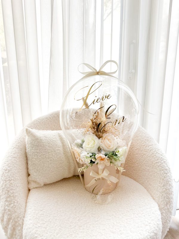 flower balloon - stuffed balloon - bloem ballon - bloem in ballon - bloemen in ballon - flowers in balloon