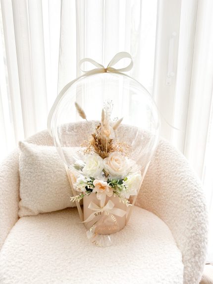 flower balloon - stuffed balloon - bloem ballon - bloem in ballon - bloemen in ballon - flowers in balloon