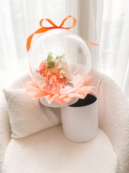 Flower Balloon Gift Box Large Oranje