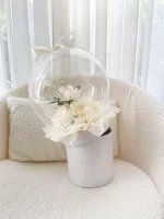 Flower Balloon Gift Box Small Cream