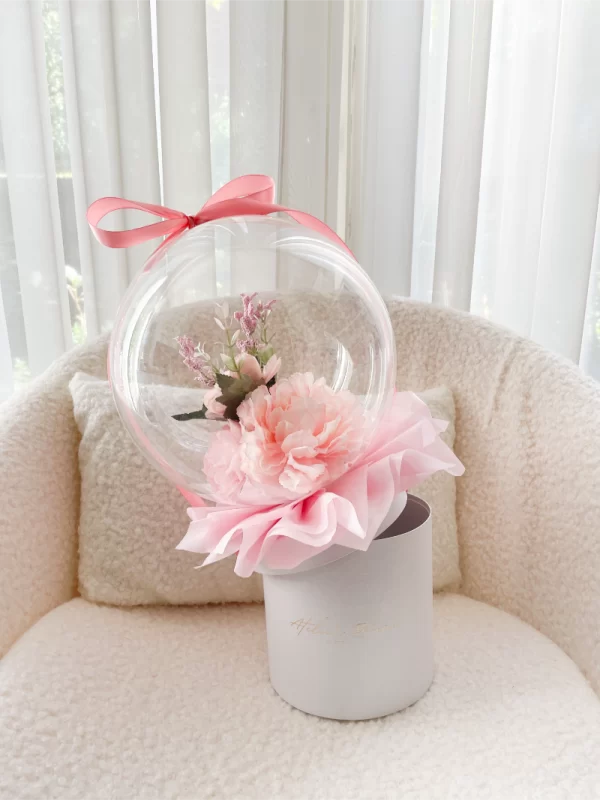 Flower Balloon Gift Box Small Lichtroze