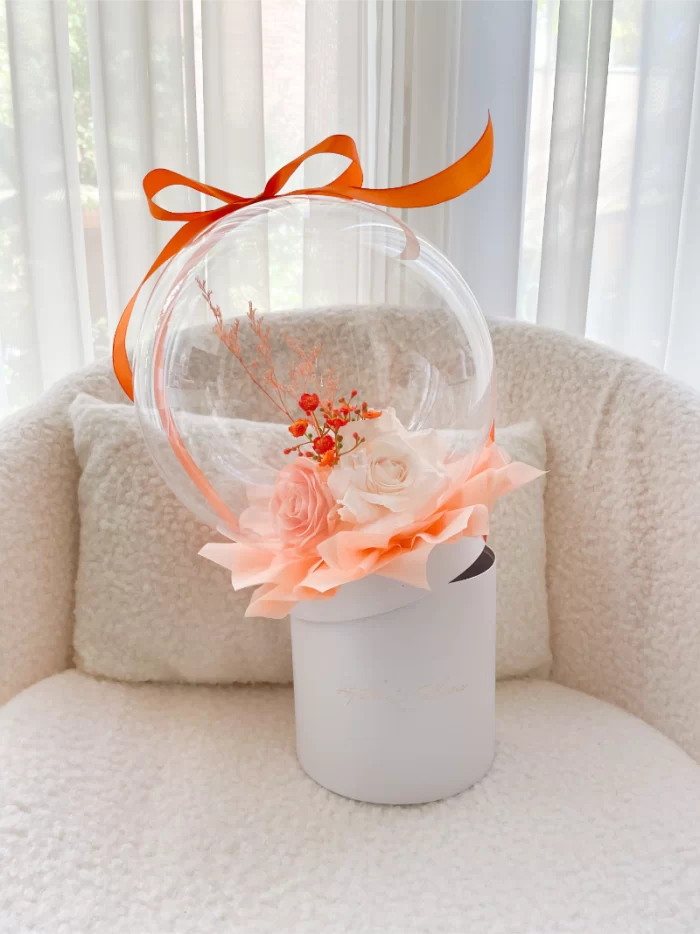 Flower Balloon Gift Box Small Oranje