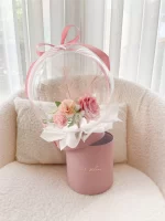 Flower Balloon Gift Box Small Roze