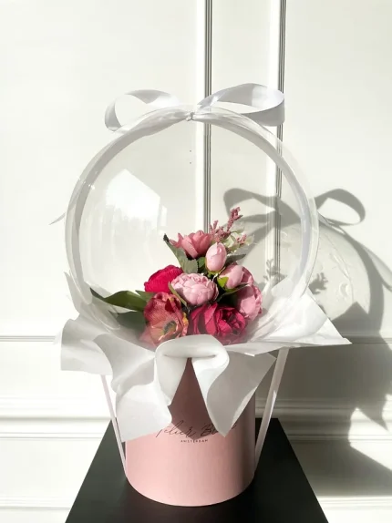 flower balloon - stuffed balloon - bloem ballon - bloem in ballon - bloemen in ballon - flowers in balloon
