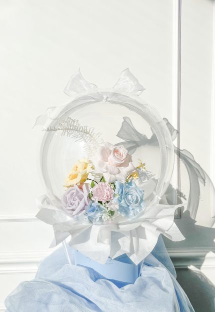 flower balloon - stuffed balloon - bloem ballon - bloem in ballon - bloemen in ballon - flowers in balloon