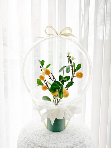 Flower balloon - bubble balloon - stuffed balloon - citroen - citrus - citroen boom - citrus tree - citroen tak - citrus branch - lemon branch - lemon tree