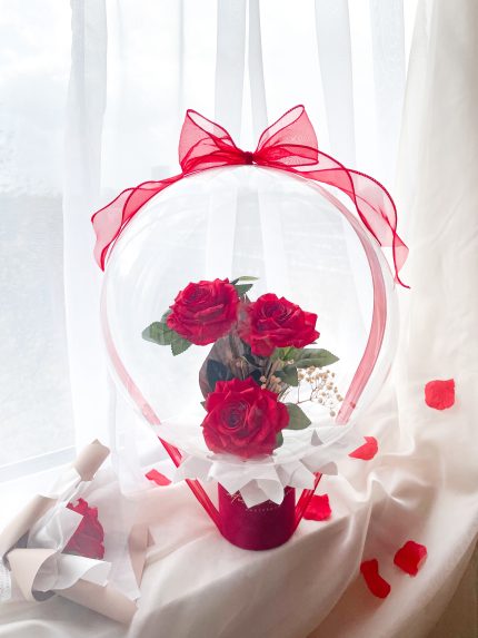 flower balloon - stuffed balloon - ballon - vday - valentijnsdag - valentine's day