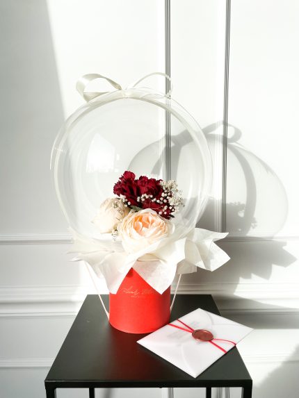 flower balloon - stuffed balloon - bloem ballon - bloem in ballon - bloemen in ballon - flowers in balloon