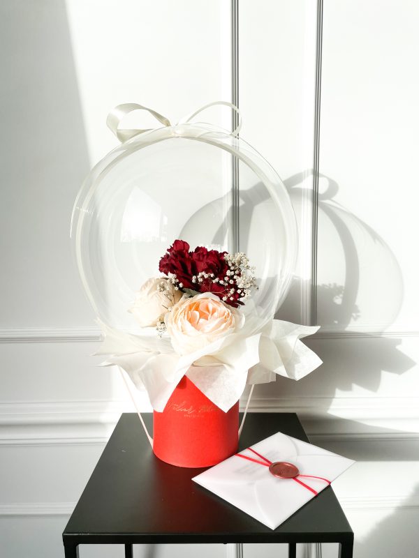 flower balloon - stuffed balloon - bloem ballon - bloem in ballon - bloemen in ballon - flowers in balloon