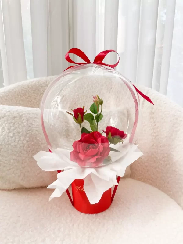 Flower Balloon Small Rood