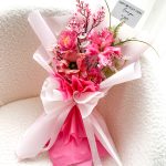 Flower Bouquet Small Donker Roze