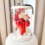 Flower Transparent Box Moederdag Rood Mix