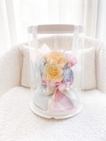 Flower Bouquet Transparent Box Pastel Mix