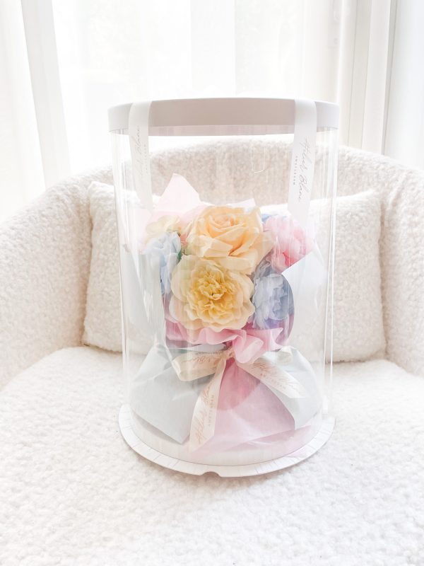 Flower Bouquet Transparent Box Pastel Mix