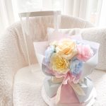 Flower Bouquet Transparent Box Pastel Mix