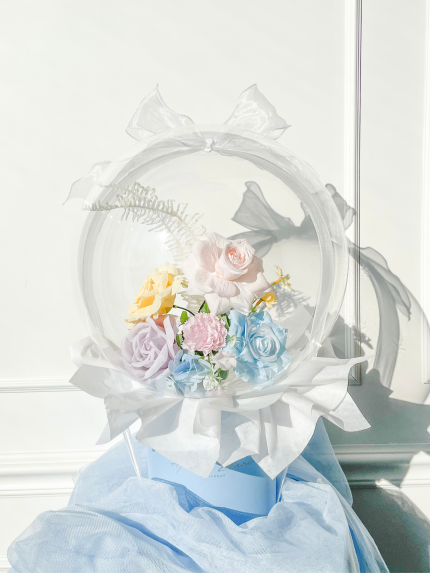 flower balloon - stuffed balloon - bloem ballon - bloem in ballon - bloemen in ballon - flowers in balloon