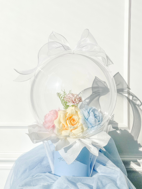 flower balloon - stuffed balloon - bloem ballon - bloem in ballon - bloemen in ballon - flowers in balloon