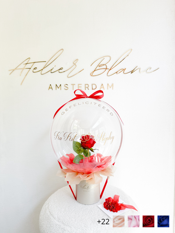 flower balloon - stuffed balloon - bloem ballon - bloem in ballon - bloemen in ballon - flowers in balloon