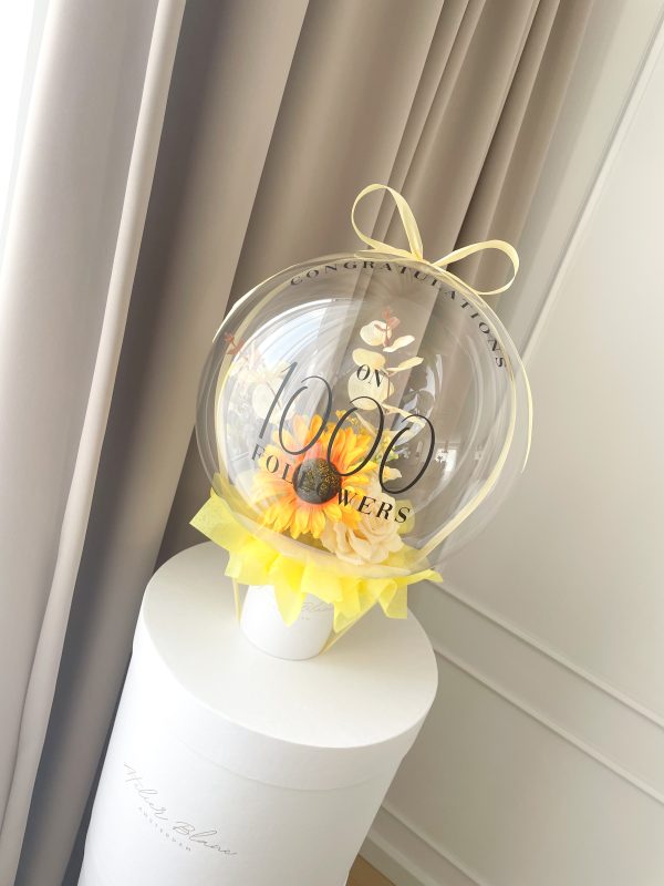 flower balloon - stuffed balloon - bloem ballon - bloem in ballon - bloemen in ballon - flowers in balloon